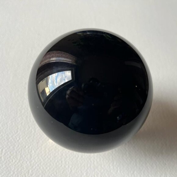 Black Obsidian Crystal Sphere - Picture 3 of 9